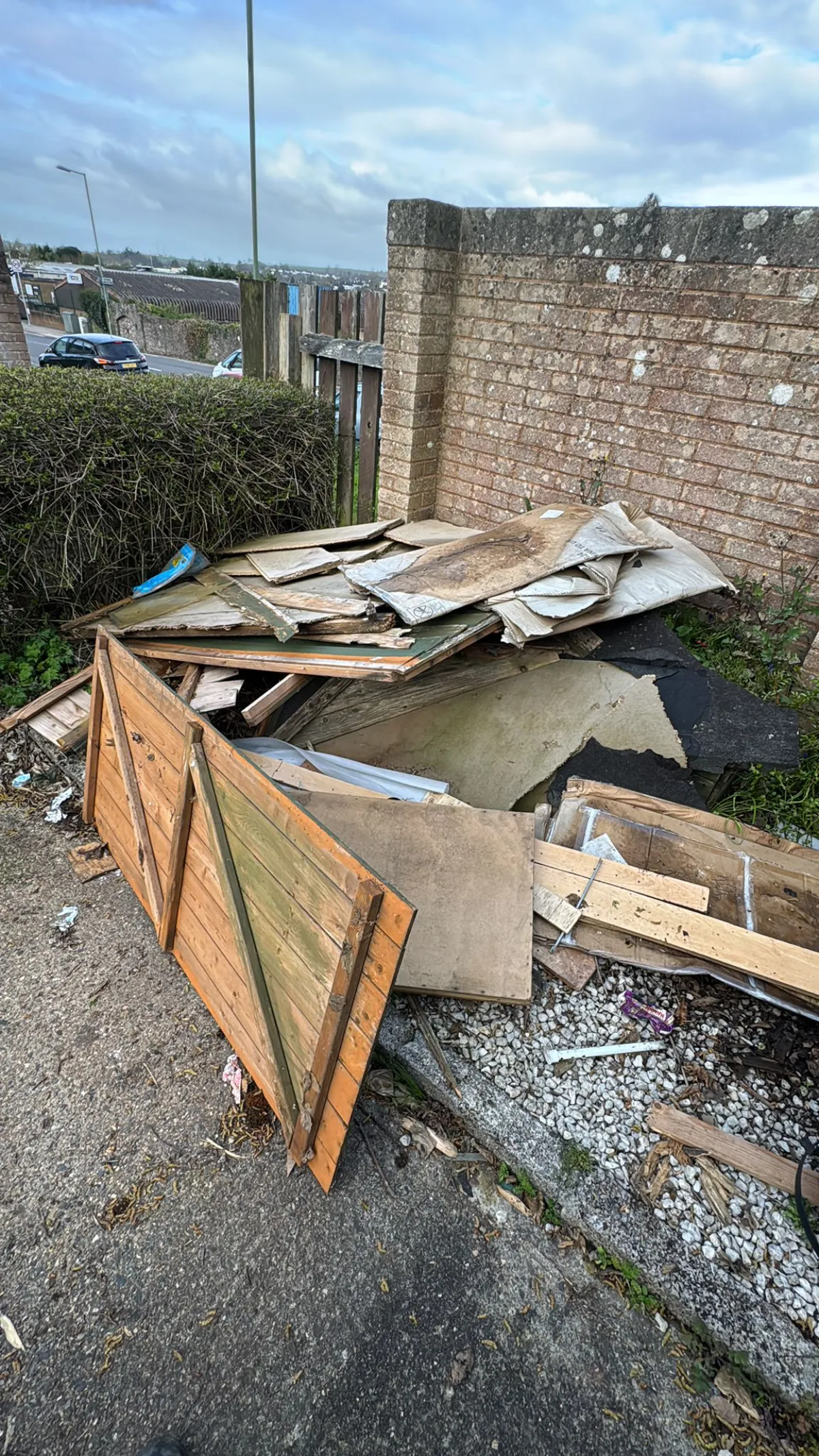 Before rubbish removal in Polperro