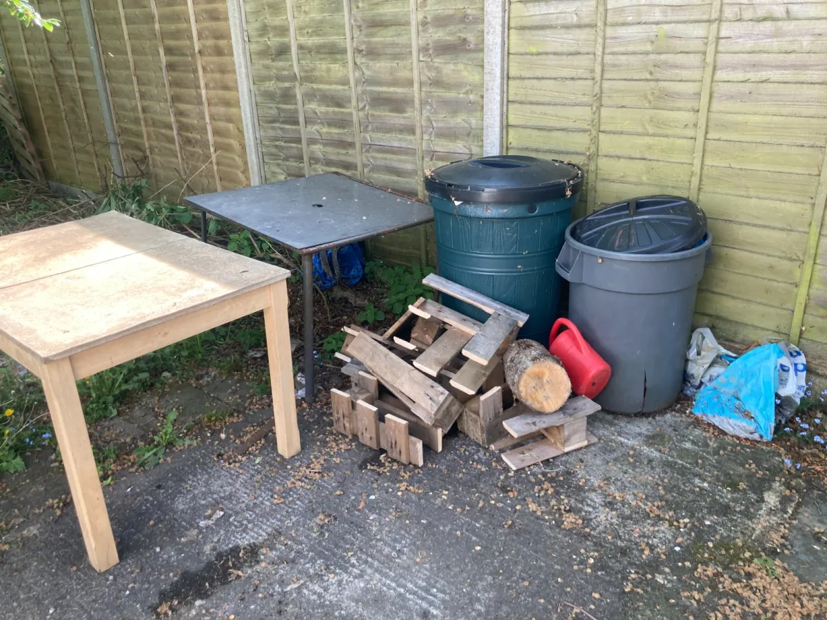 Before rubbish removal in Penwithick